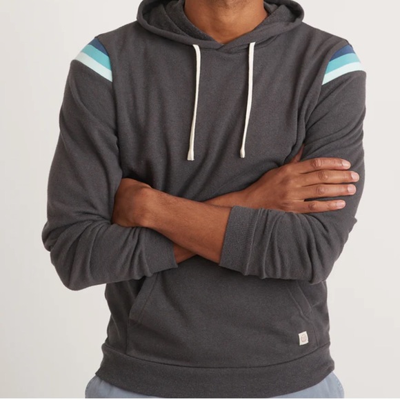 Marine Layer Banks Pullover Hoodie in Black Iris Sz S NWT - Picture 13 of 13